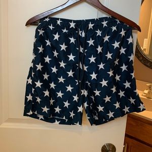 George Mens American Flag Swim Trunks